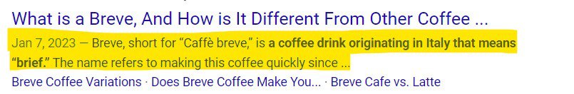 What is a Breve Coffee meta description